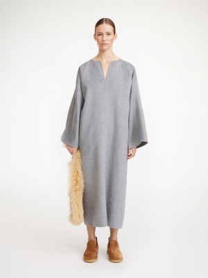 By Malene Birger Cais Maxi Dress Grey Melange | USA_BB37925