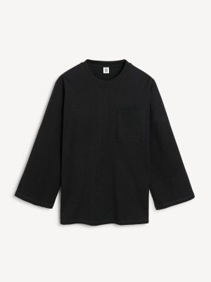 By Malene Birger Fayeh Oversized Longsleeve Tops Black | USA_BB91450