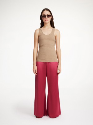 By Malene Birger Lucee Flared Trousers Wild berries | USA_BB27256