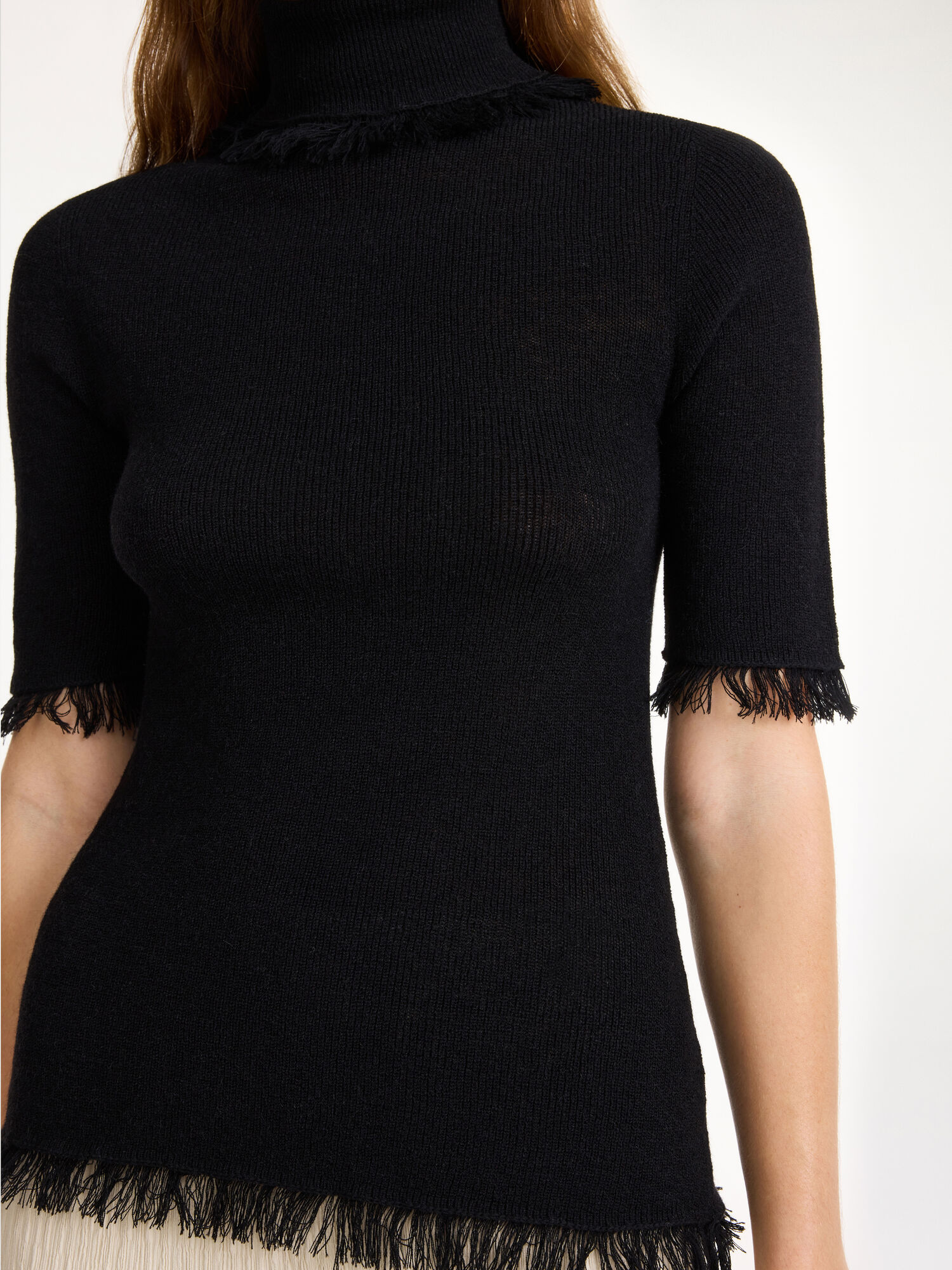 By Malene Birger Jaxa Wool-blend Top Knitwear Black | USA_BB68732