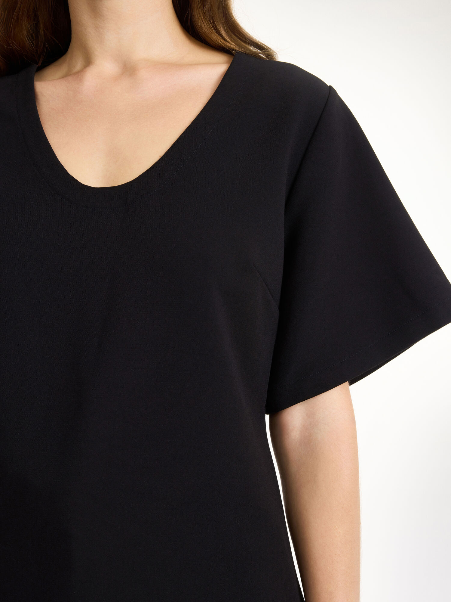 By Malene Birger Lunae T-shirt Tops Black | USA_BB41841