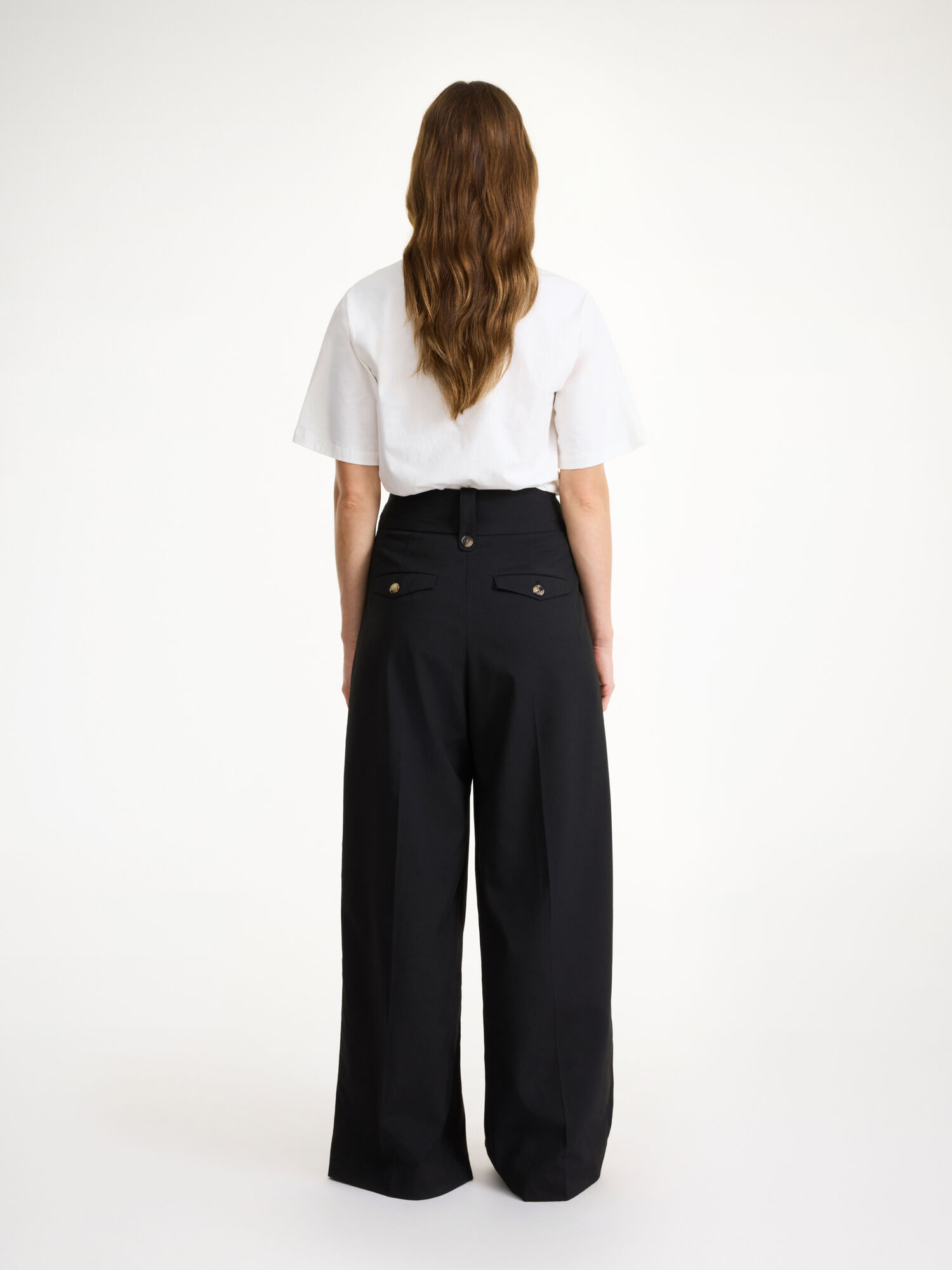 By Malene Birger Taal High-waisted Trousers Black | USA_BB20099